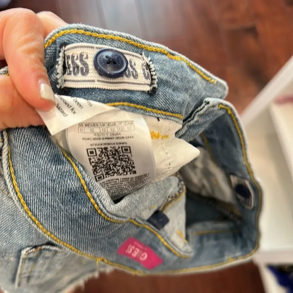 Guess sparkle denim skirt